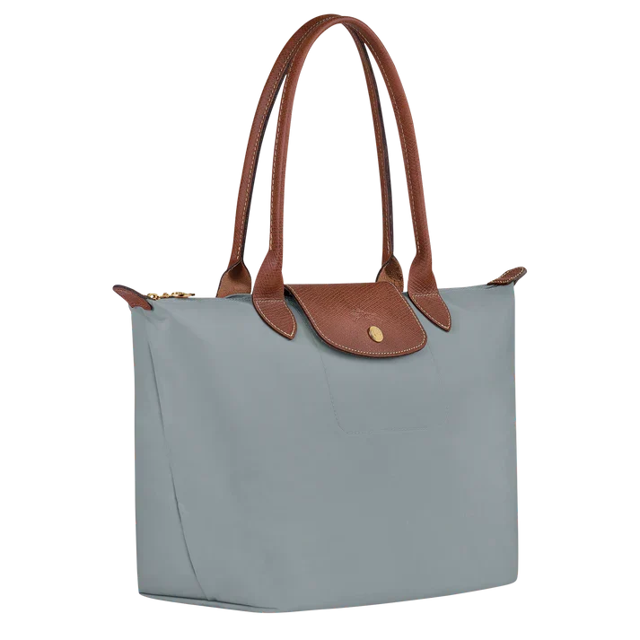 Longchamp Le Pliage Medium Tote Bag in Steel — Steel