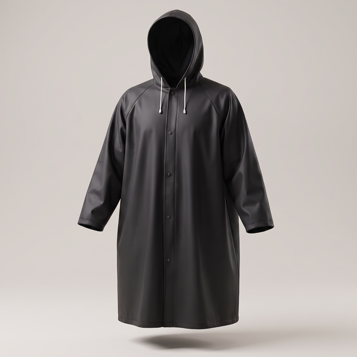 Long Hooded Raincoat
