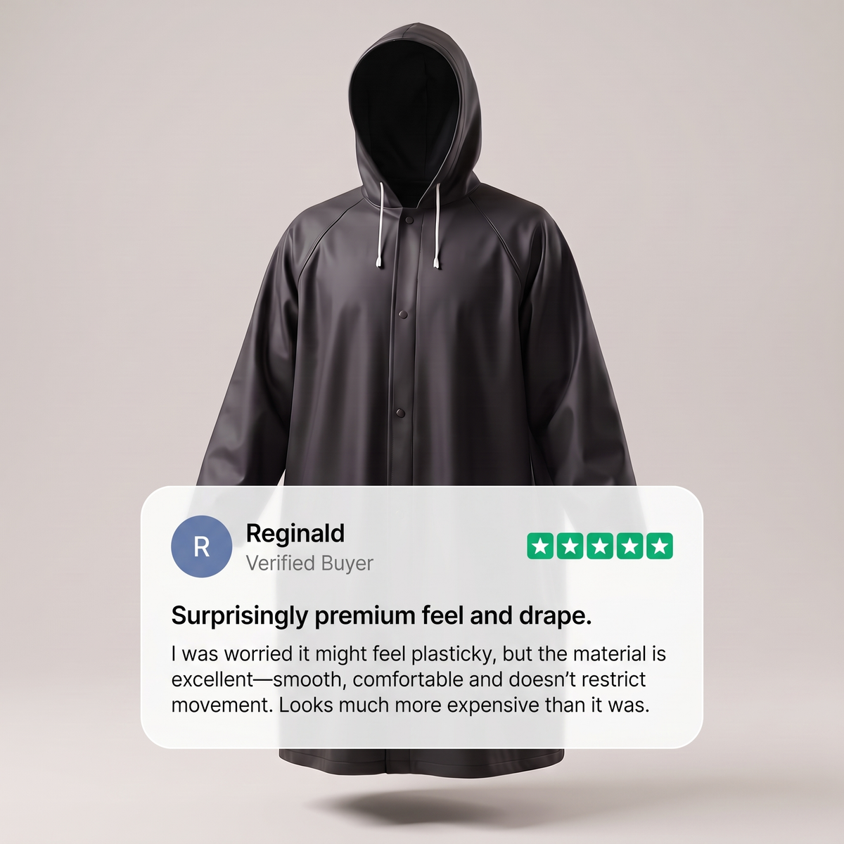 Long Hooded Raincoat